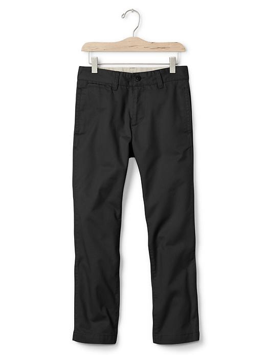 1 of 8 showing, with the color true black of product Stain-resistant reinforced straight pants
