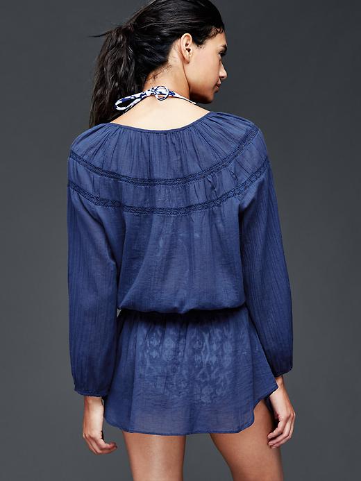 2 of 8 showing, with the color comet blue of product Long sleeve smock cover up