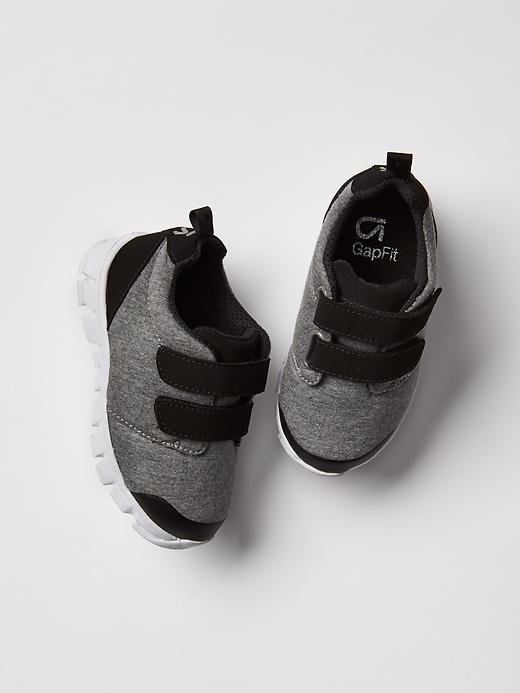 1 of 8 showing, with the color heather grey of product GapFit toddler active trainers
