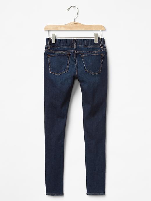 2 of 8 showing, with the color indigo denim of product Kids Jeggings with Fantastiflex