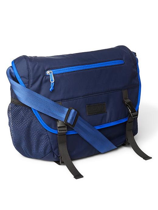 [PRENDA]大学生のBAG☆NYLON BUCKLE MESSENGER BAG BEIGE/BLACK Nylon buckle messenger bag | Gap