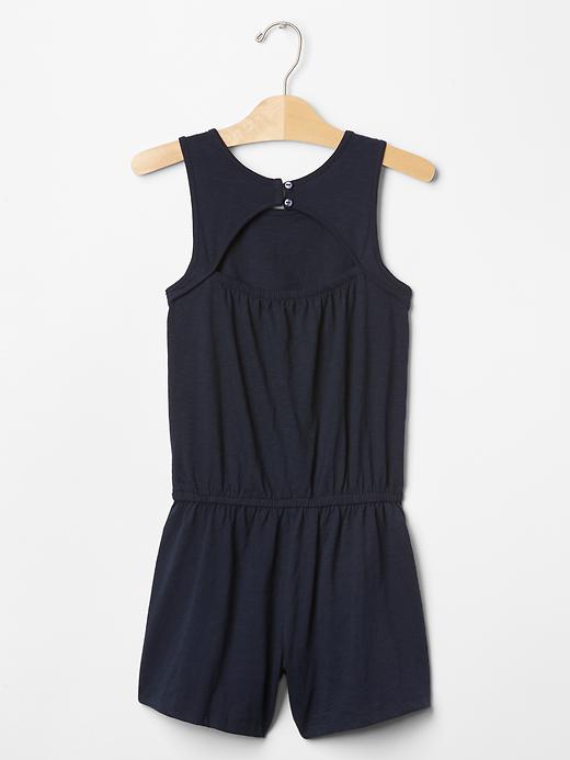 2 of 8 showing, with the color blue galaxy of product Graphic open-back romper