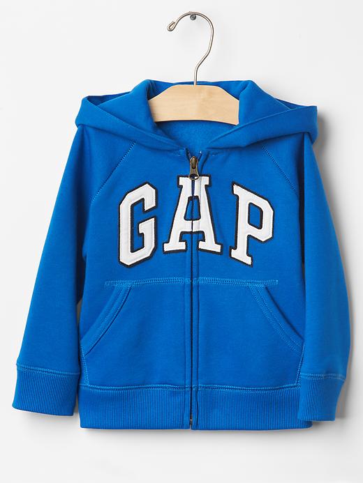 1 of 8 showing, with the color blue streak of product Logo raglan hoodie