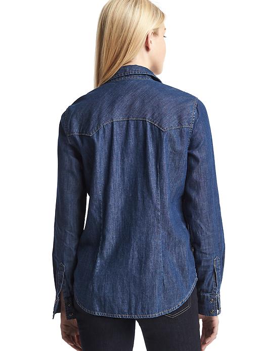 Image number 2 showing, 1969 denim western shirt