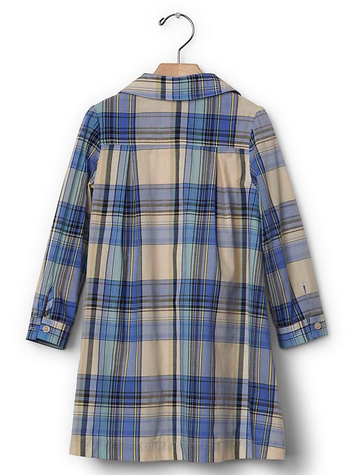 2 of 8 showing, with the color blue plaid of product Plaid shirtdress