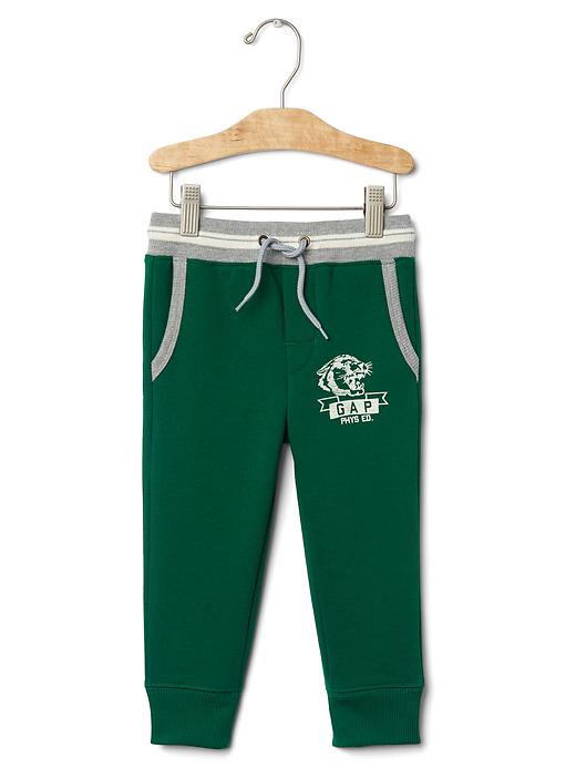 1 of 8 showing, with the color green of product Athletic logo joggers