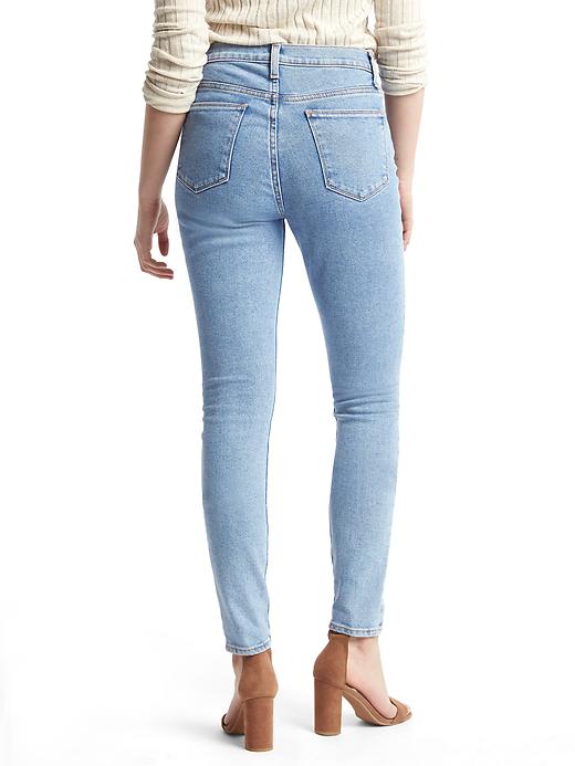 2 of 8 showing, with the color faded blue of product AUTHENTIC 1969 true skinny high rise jeans