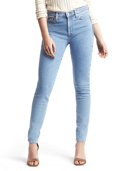1 of 8 showing, with the color faded blue of product AUTHENTIC 1969 true skinny high rise jeans