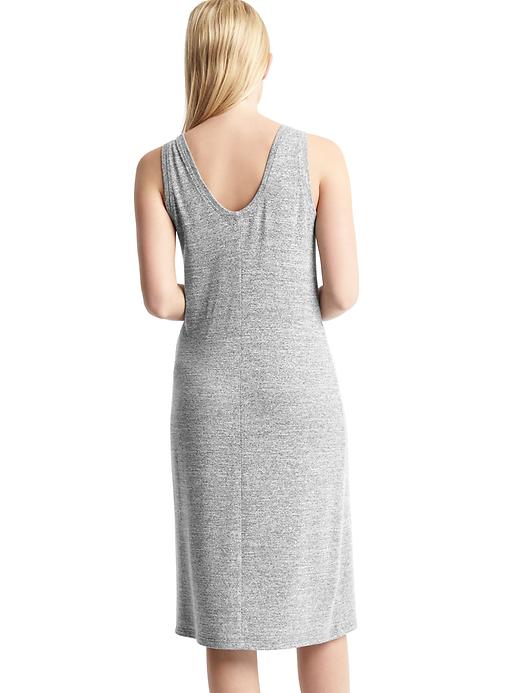 2 of 8 showing, with the color heather grey of product Softspun marled midi dress