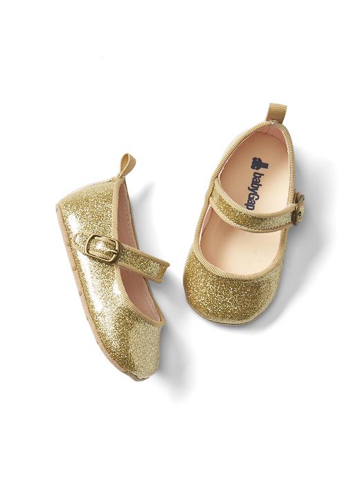 1 of 8 showing, with the color antique gold of product Glitter dust mary janes