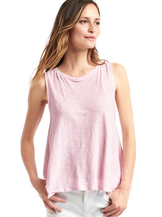 1 of 8 showing, with the color new babe pink of product Cotton slub swing tank
