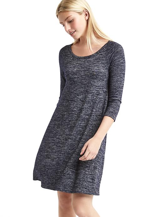 1 of 8 showing, with the color dark night of product Softspun knit raglan t-shirt dress