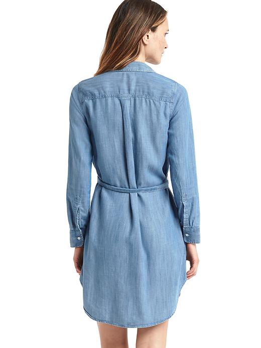 2 of 8 showing, with the color medium indigo of product TENCEL™ popover dress