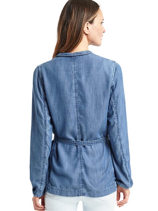 2 of 8 showing, with the color denim of product TENCEL™ relaxed blazer