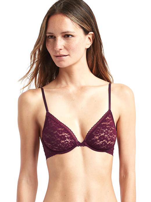 1 of 8 showing, with the color tuscan red of product Super soft lace demi bra