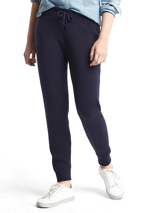 1 of 8 showing, with the color dark night of product Ribbed joggers
