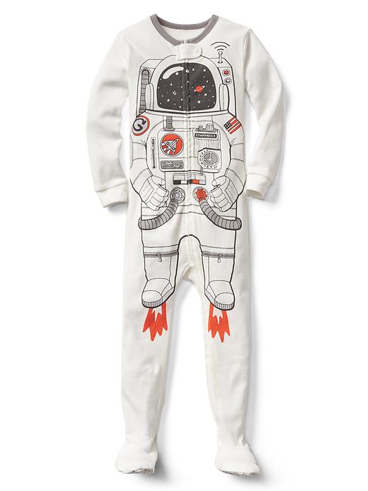 1 of 8 showing, with the color off white of product Astronaut footed sleep one-piece