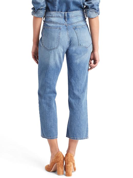 2 of 8 showing, with the color lightest indigo of product ORIGINAL 1969 wide-leg crop jeans