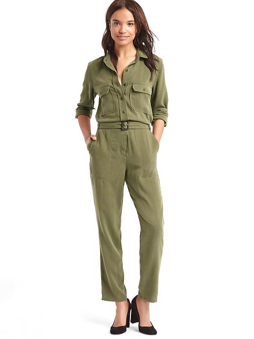 Image number 1 showing, TENCEL&#153 cargo jumpsuit