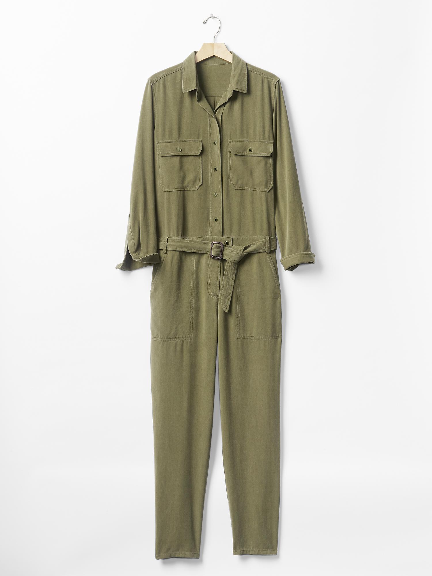 Женские комбинезоны Gap TENCEL™ cargo jumpsuit — фото 3