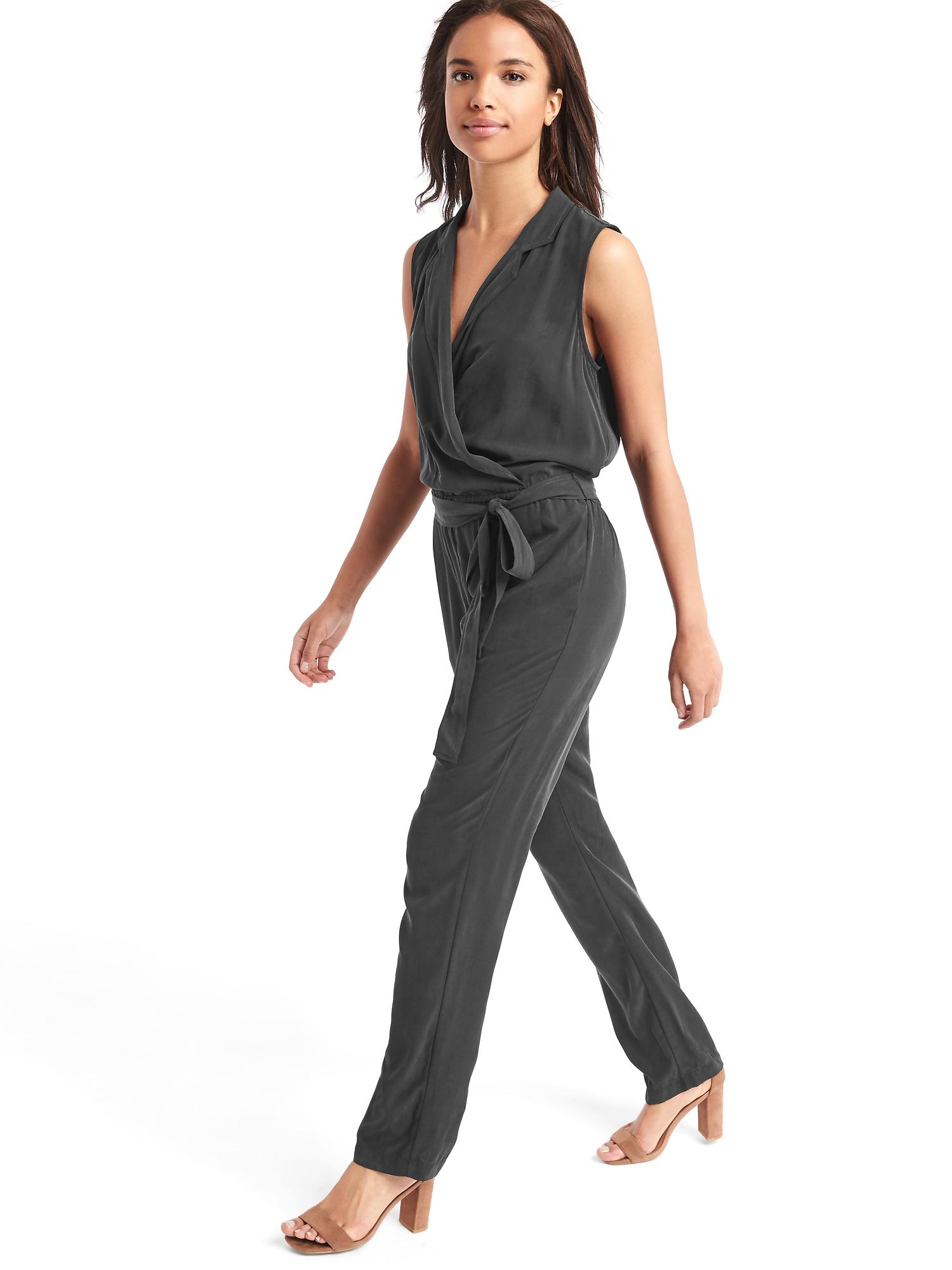 Женские комбинезоны Gap Soft lapel jumpsuit — фото 2