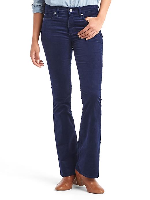 1 of 8 showing, with the color dark night of product Stretch corduroy baby boot pants