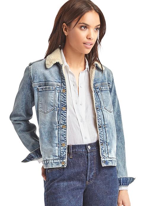 Image number 1 showing, 1969 sherpa denim jacket