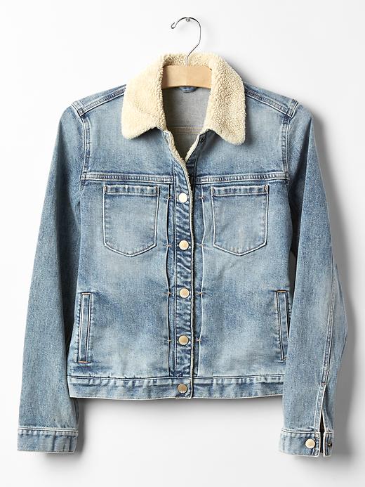 Image number 6 showing, 1969 sherpa denim jacket