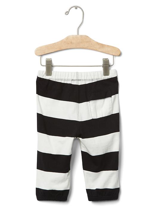 2 of 8 showing, with the color true black of product Stripe pants