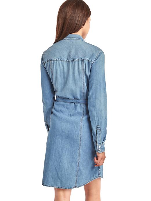 Image number 2 showing, 1969 denim western shirtdress