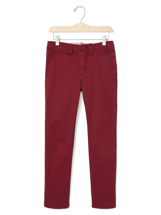 1 of 8 showing, with the color red of product Kids Khakis