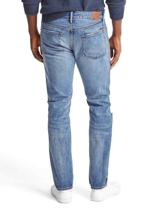 2 of 8 showing, with the color medium vintage of product ORIGINAL 1969 destructed vintage slim fit jeans