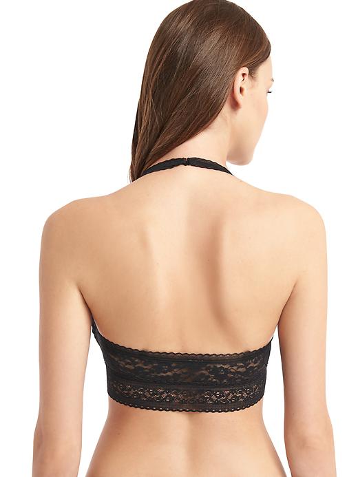 2 of 8 showing, with the color true black of product Supersoft lace bralette