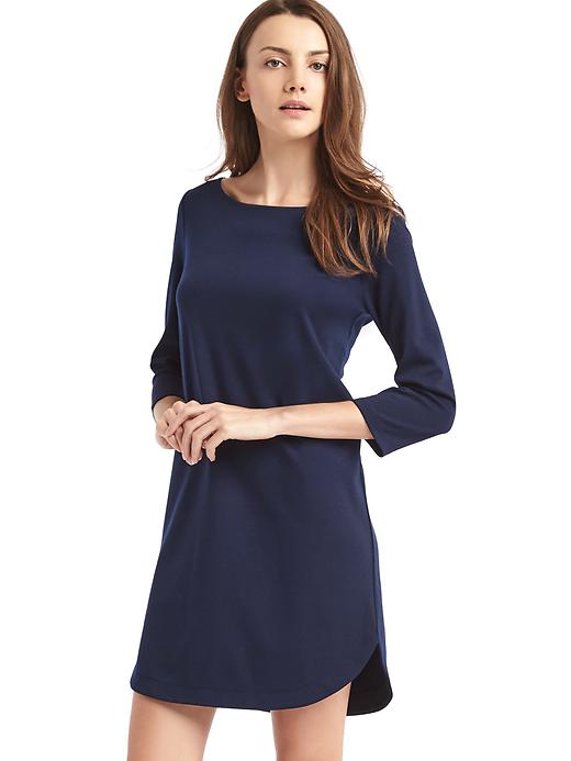 1 of 8 showing, with the color dark night of product Boatneck shift dress