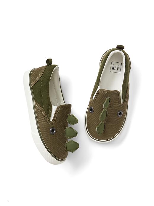 1 of 8 showing, with the color army jacket green of product Dino slip-on sneakers