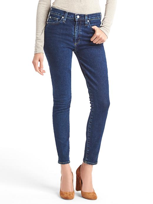 1 of 8 showing, with the color dark night of product High rise true skinny jeans