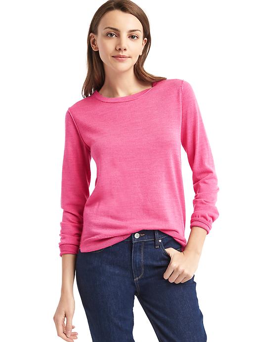 1 of 8 showing, with the color shell pink of product Merino wool sweater