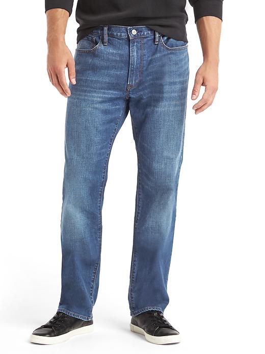 1 of 8 showing, with the color worn vintage of product Straight fit jeans (stretch)
