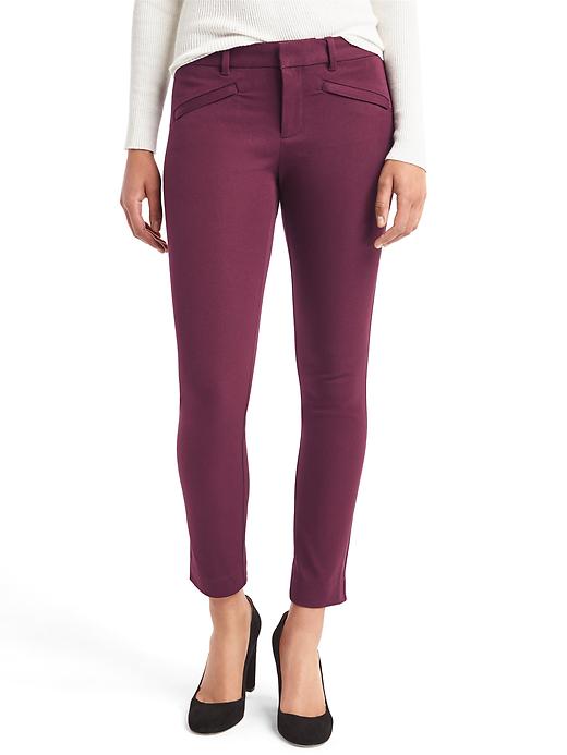 1 of 8 showing, with the color tuscan red of product Skinny Ankle Pants