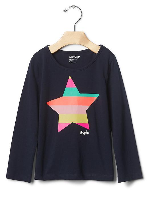 Glitter graphic long sleeve tee | Gap