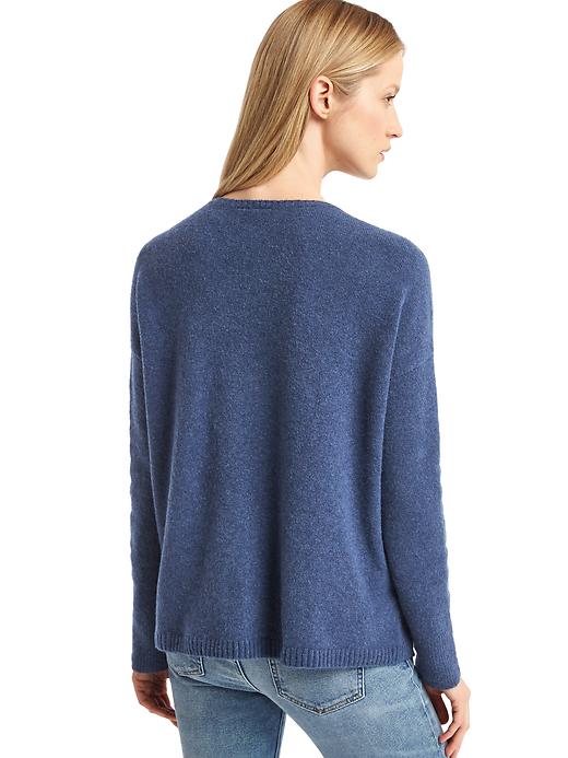2 of 8 showing, with the color night of product V-neck cozy sweater