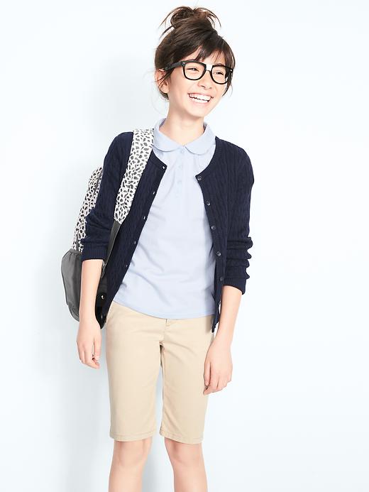 Image number 5 showing, Uniform Cable-Knit Cardigan Sweater