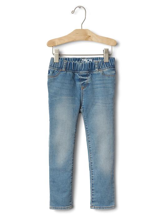 1 of 8 showing, with the color denim of product 1969 super soft indigo pull-on legging jeans