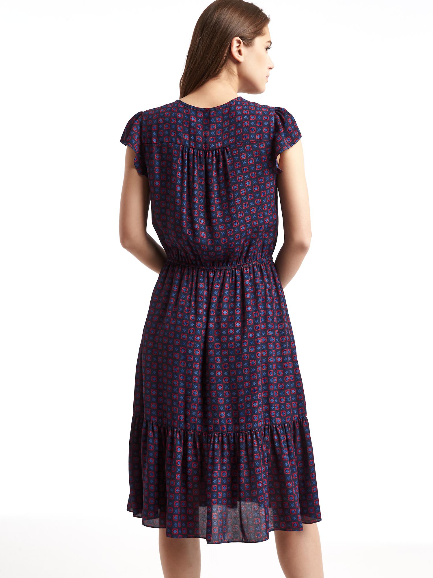 Midi peasant dress Gap