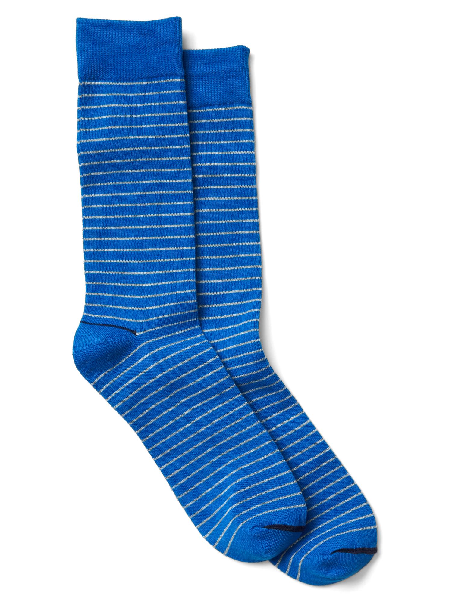 GH Random Stripe Pile Crew Socks