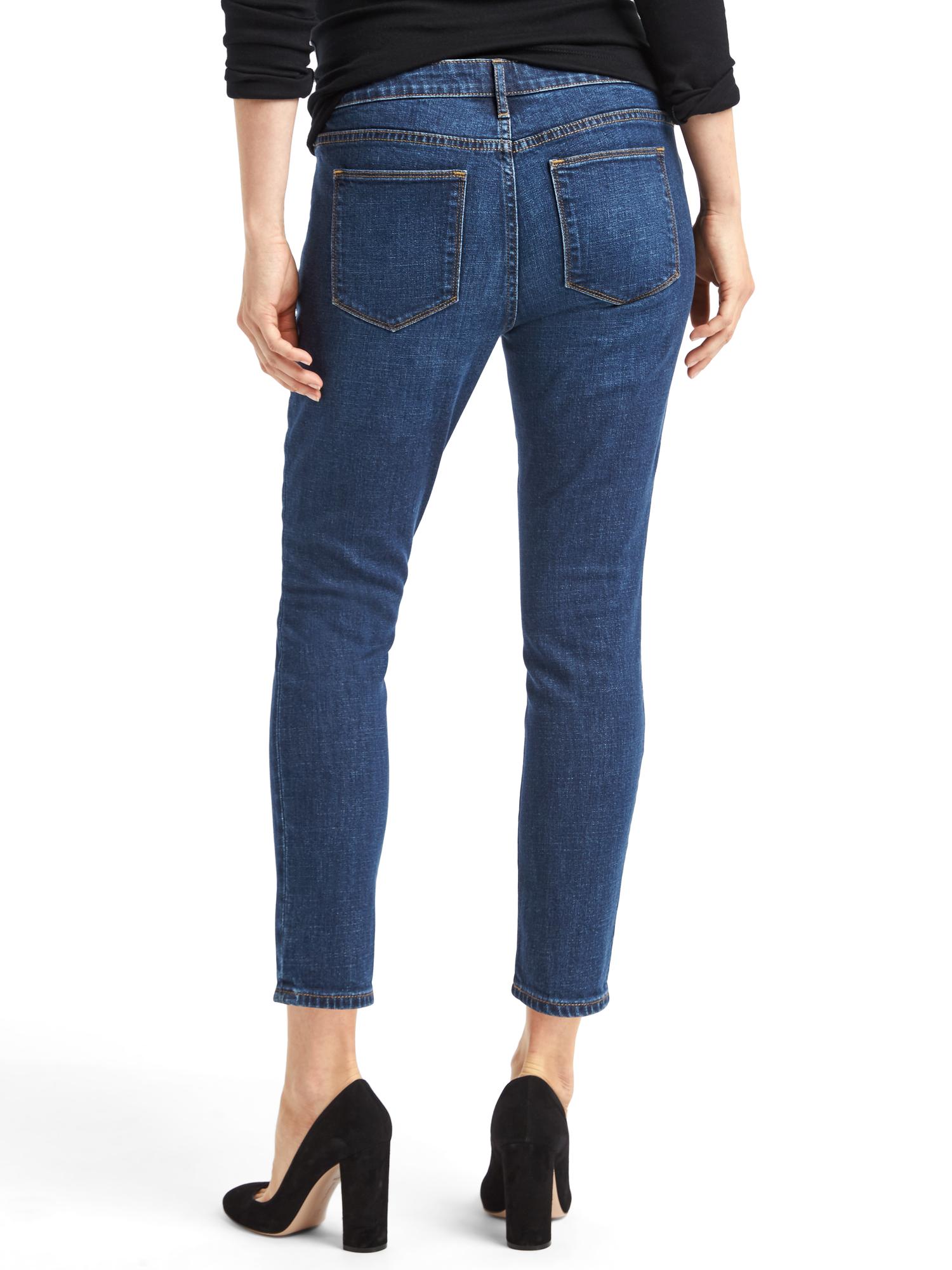 Maternity inset panel true skinny ankle jeans Gap