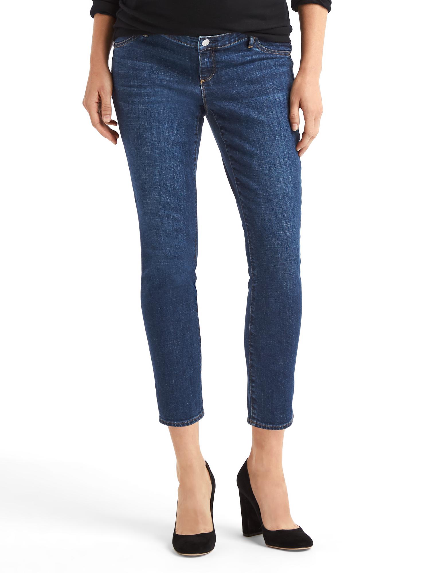 Maternity inset panel true skinny ankle jeans Gap