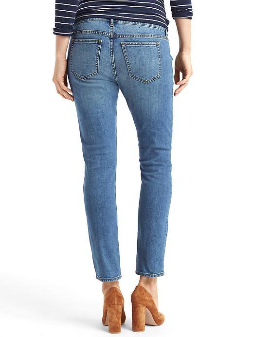Image number 2 showing, Maternity inset panel real straight jeans