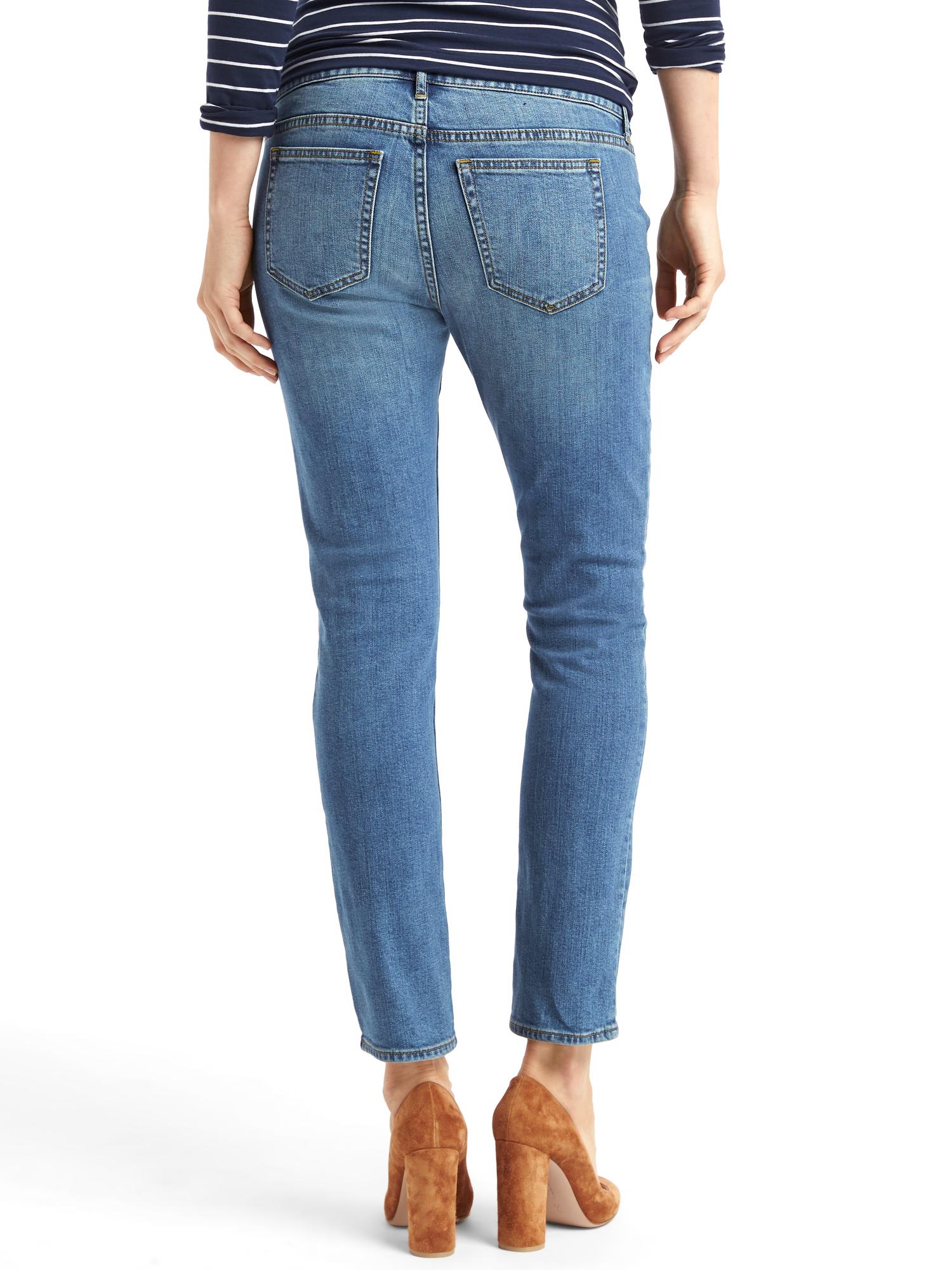 Maternity inset panel real straight jeans Gap