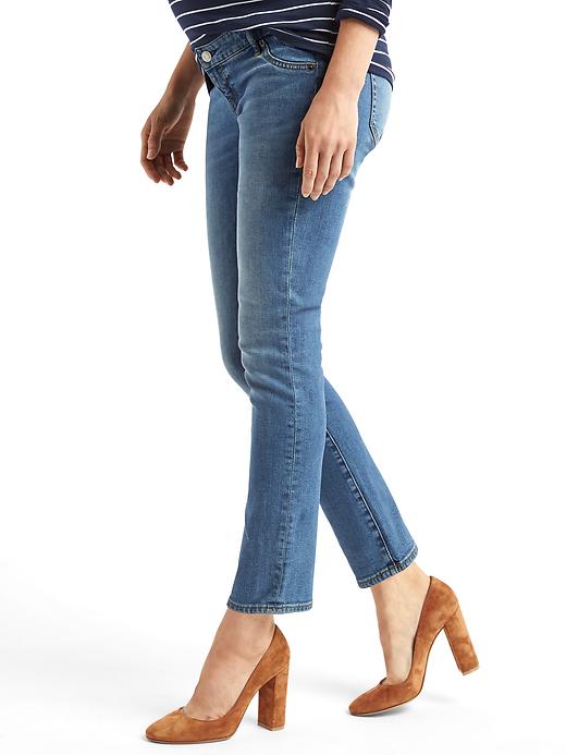 Image number 5 showing, Maternity inset panel real straight jeans